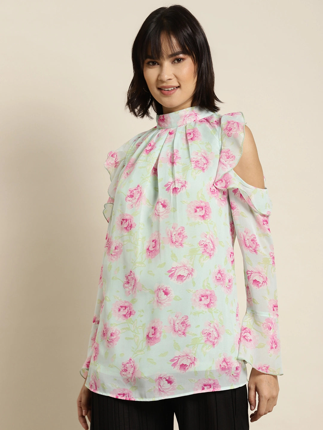 Cold Shoulder Floral top