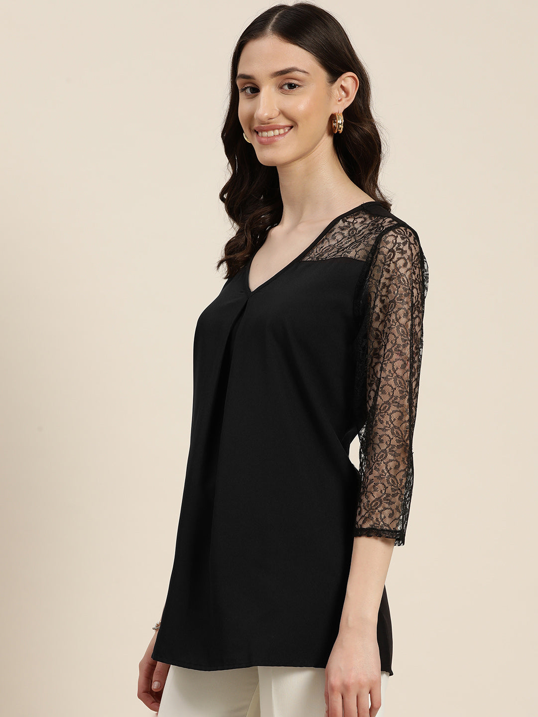Mix Media Solid Tunic
