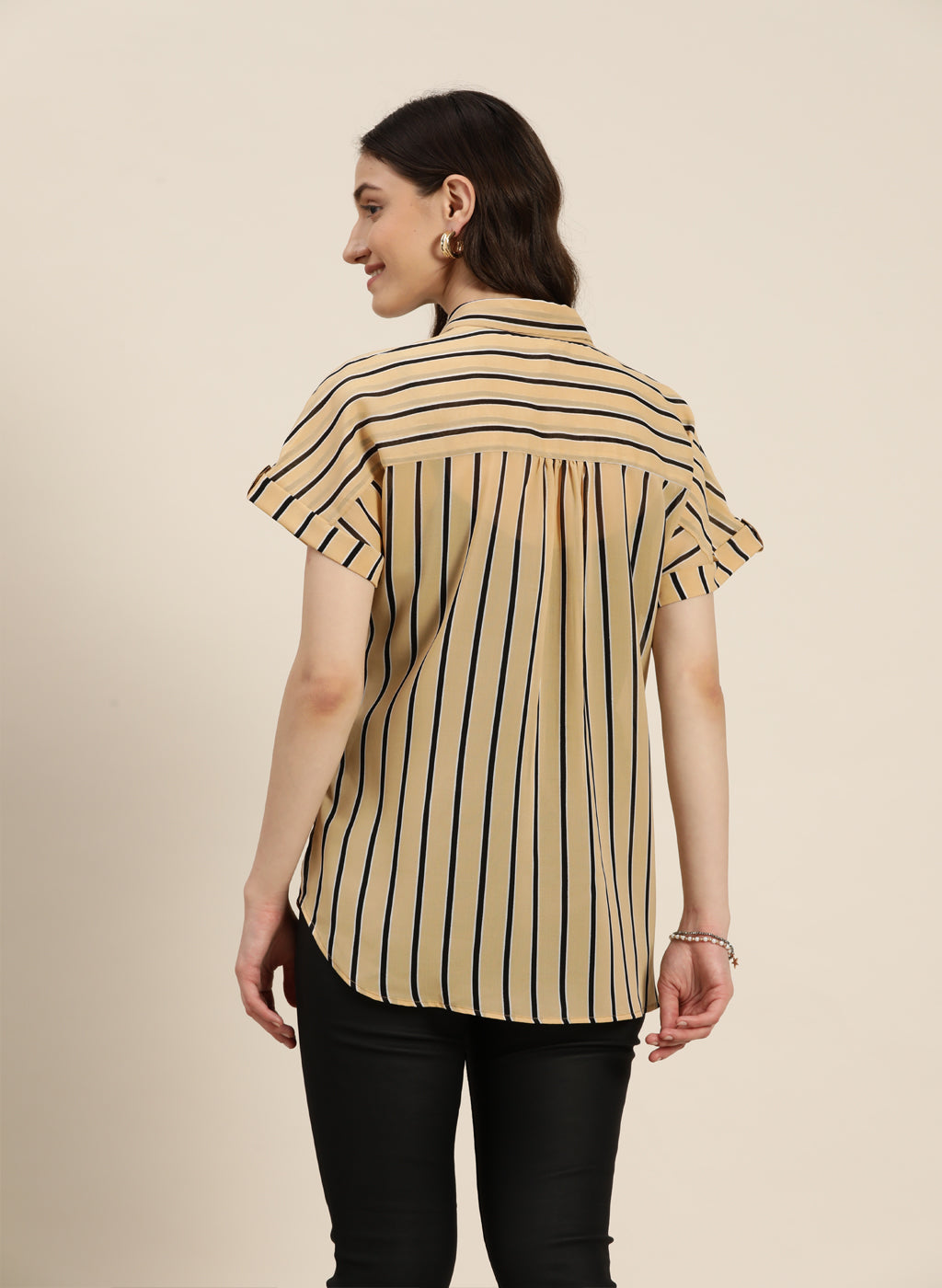 Beige Stripe Shirt