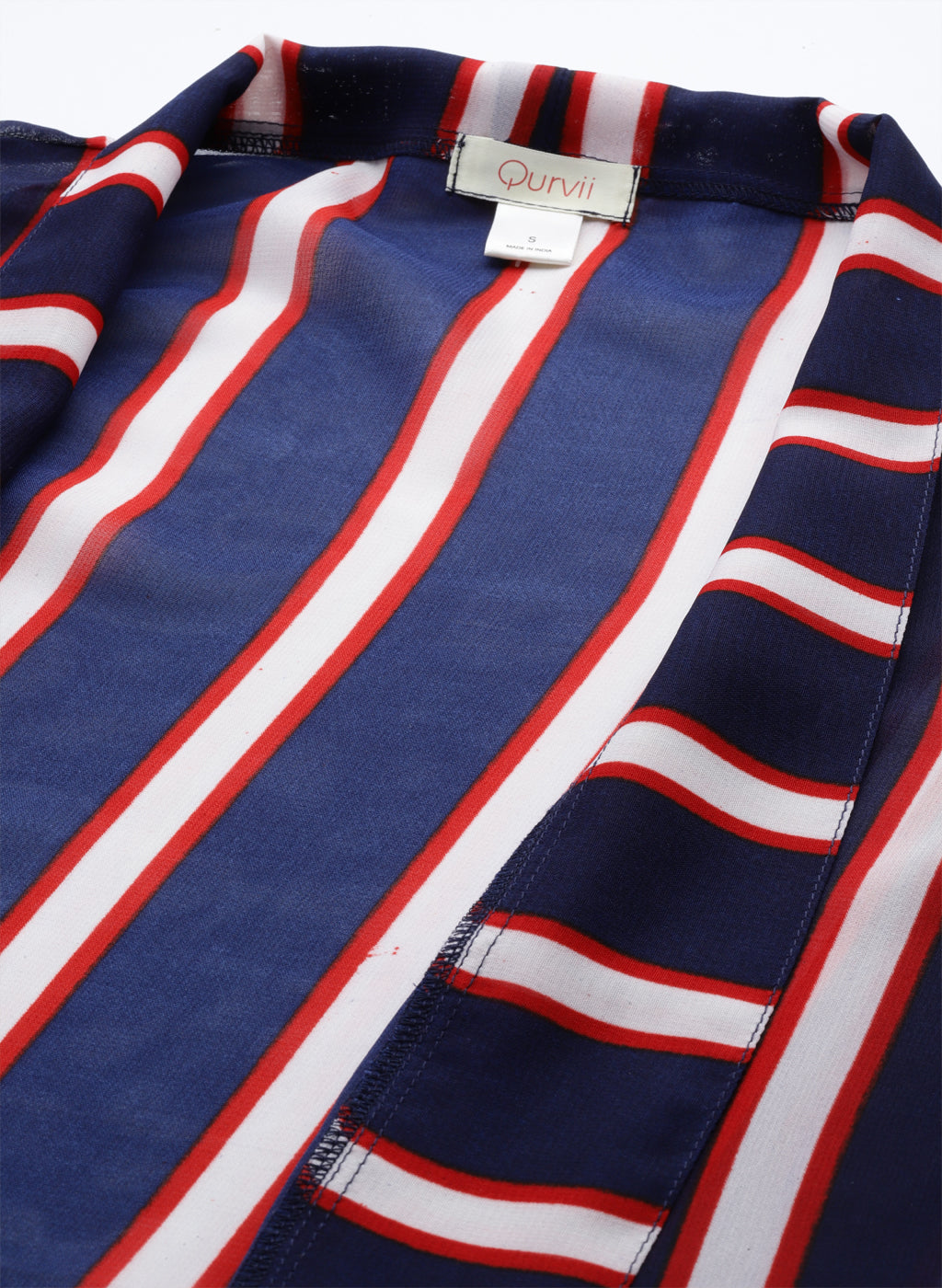 Navy Stripe Shrug