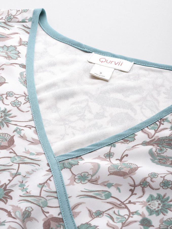 Mint green paisely maxi summer dress