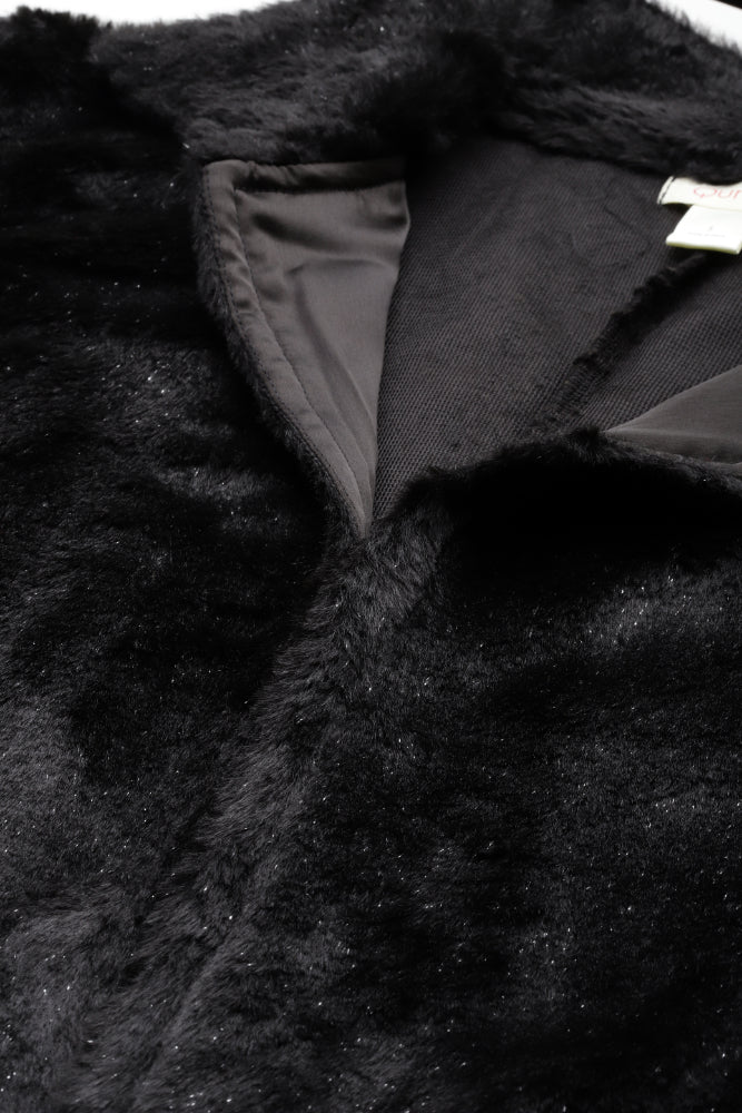 Black Rabbit fur long jacket