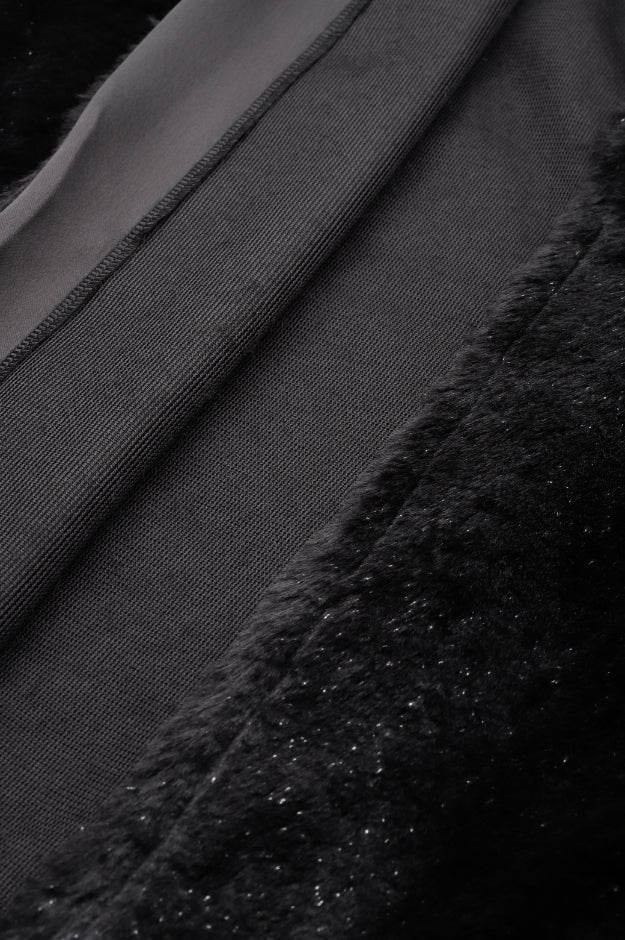 Black Rabbit fur long jacket