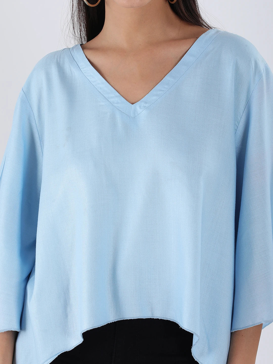 Oversized V-neck top