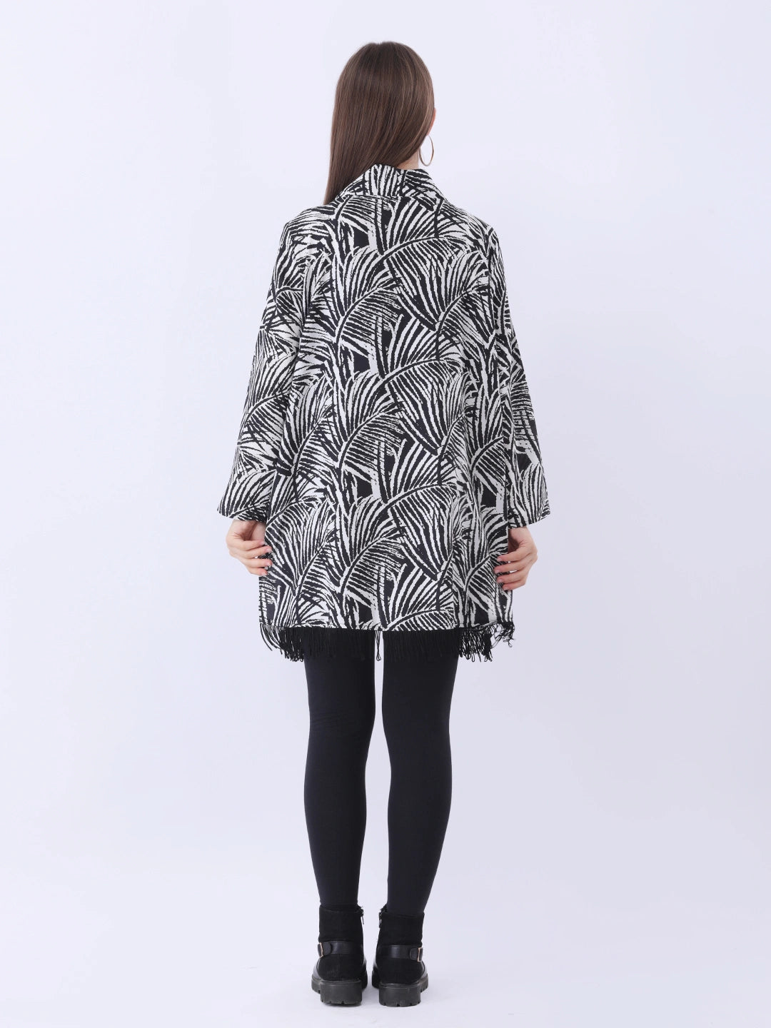 Tropical print shrug