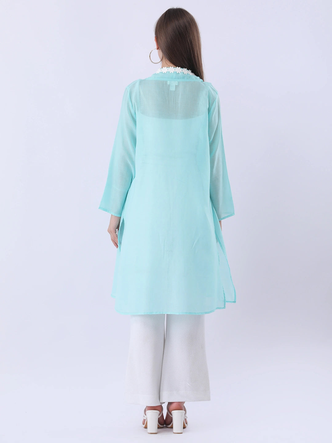 Solid mulmul long shrug