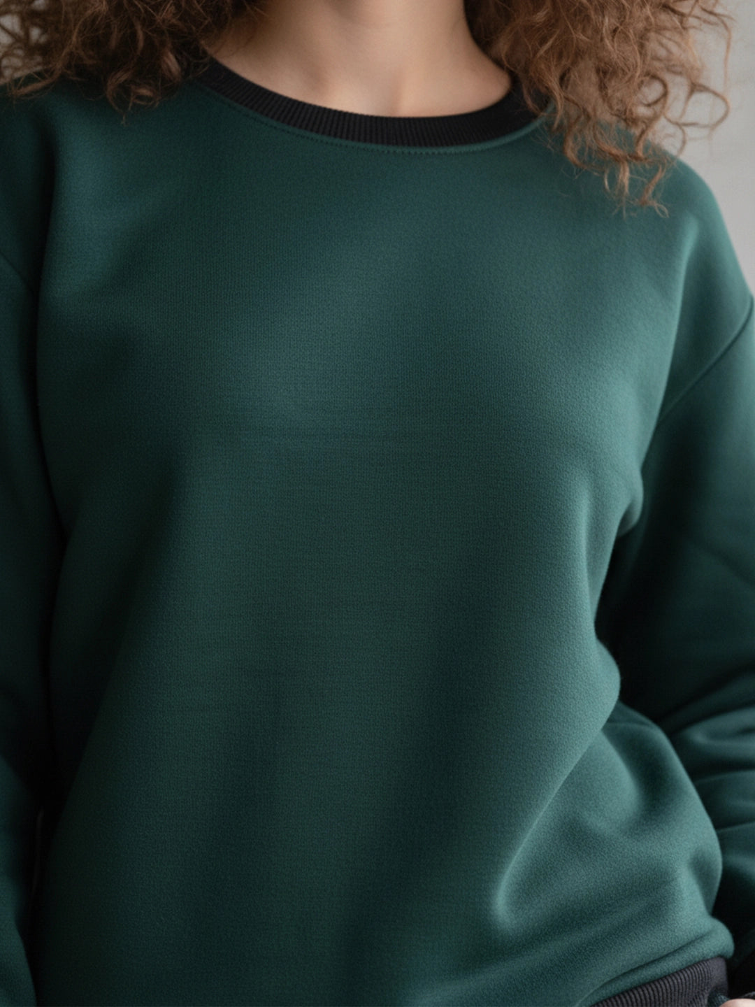 Bottle green fleece sweat shirt and joggers