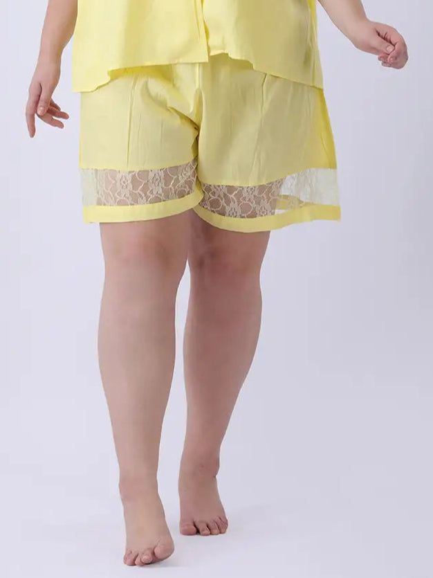 Lemon yellow shorts