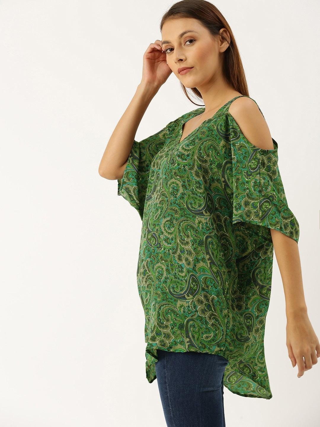 Qurvii Cold Shoulder Crepe Top - Qurvii India