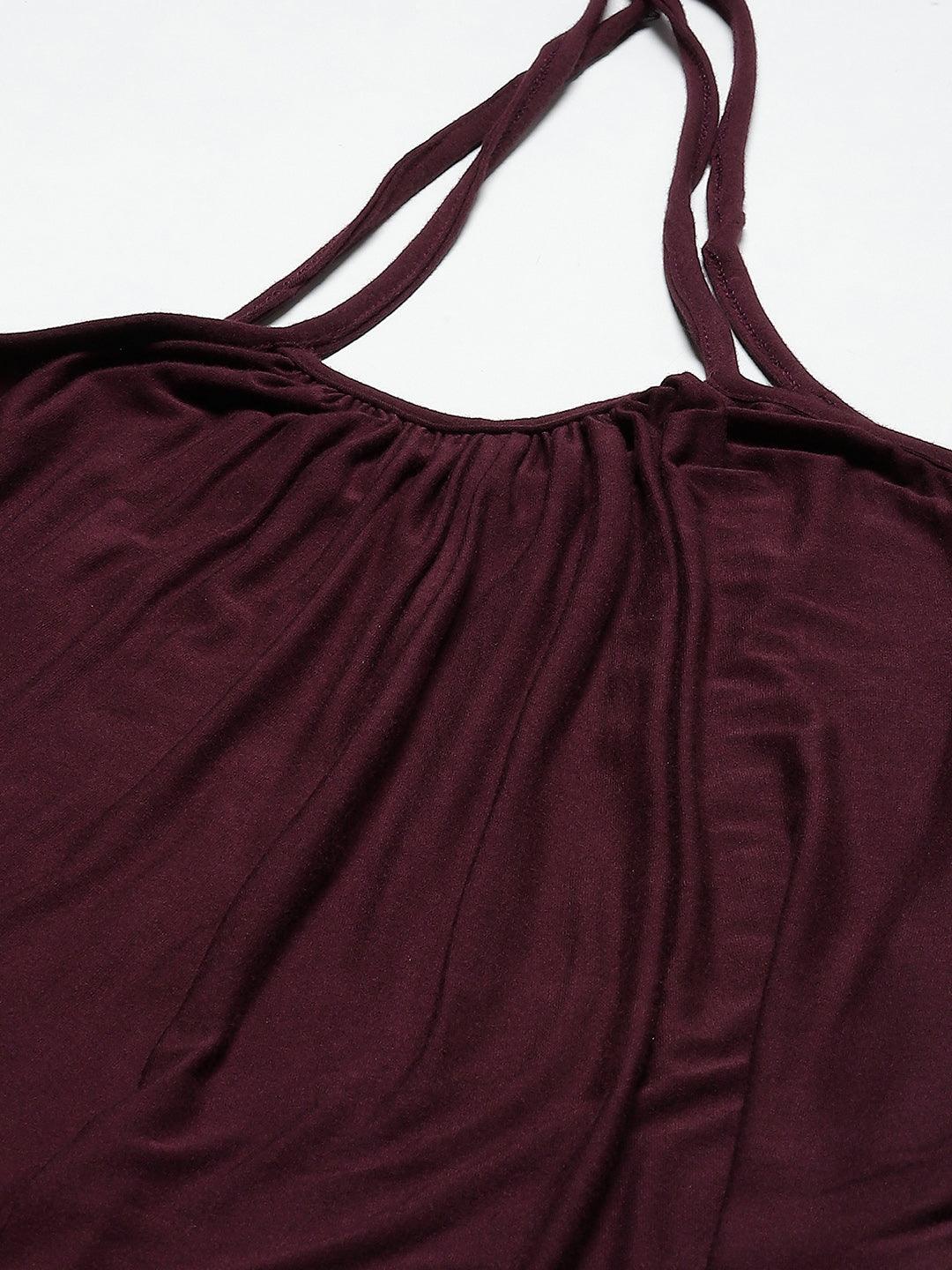 Qurvii Wine Jumpsuit - Qurvii India