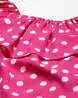 Polka Bright Magenta Regular Fit Off Shoulder Elbow Length Crepe Dress