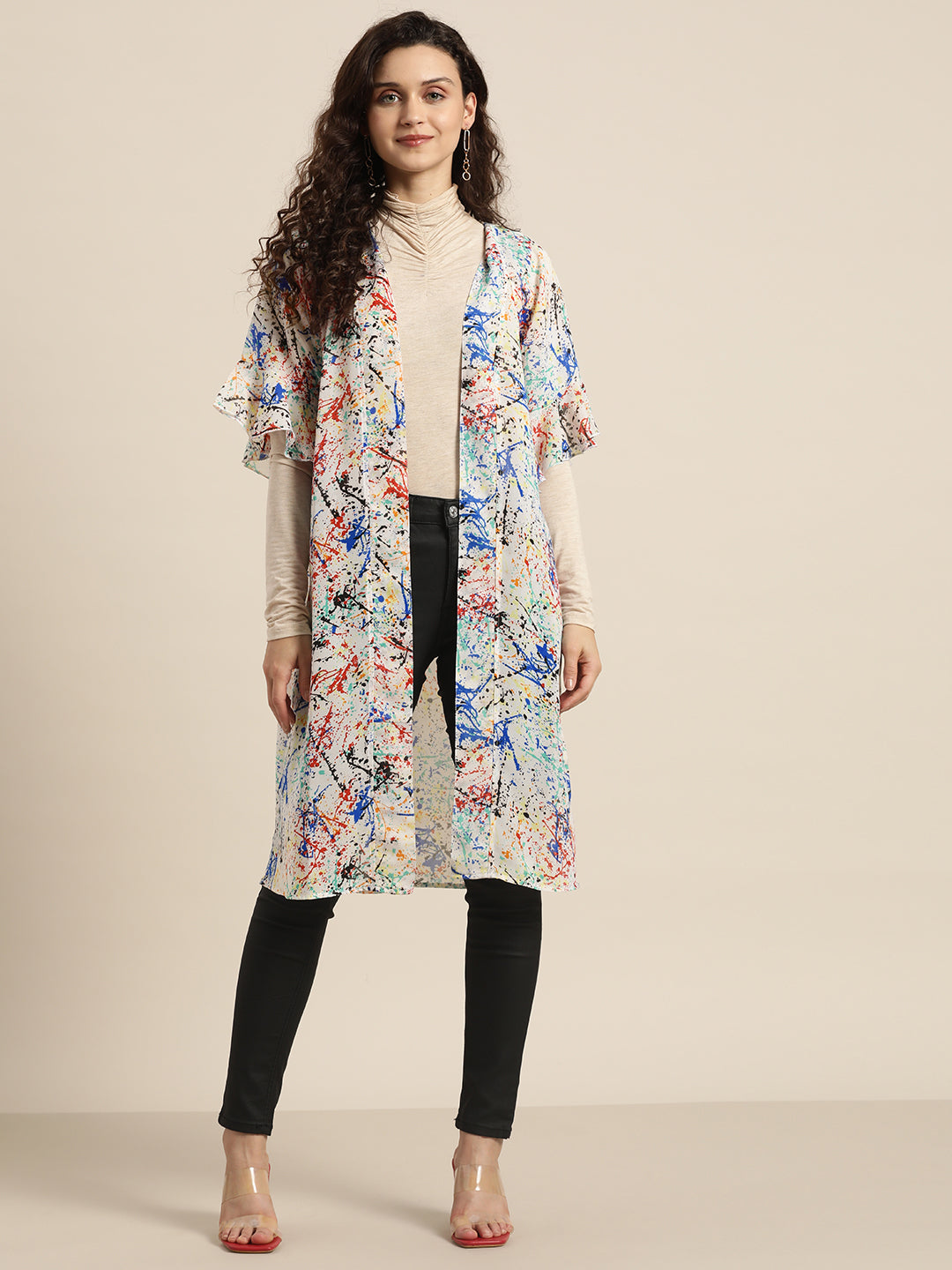 mulit color long shrugs