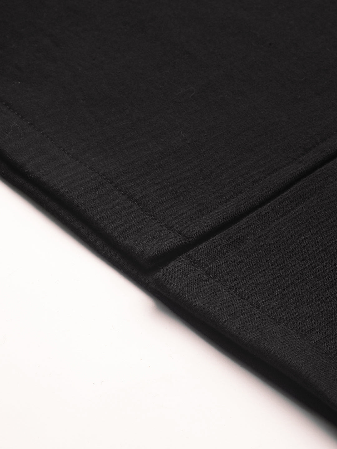 Solid black fleece long skirt