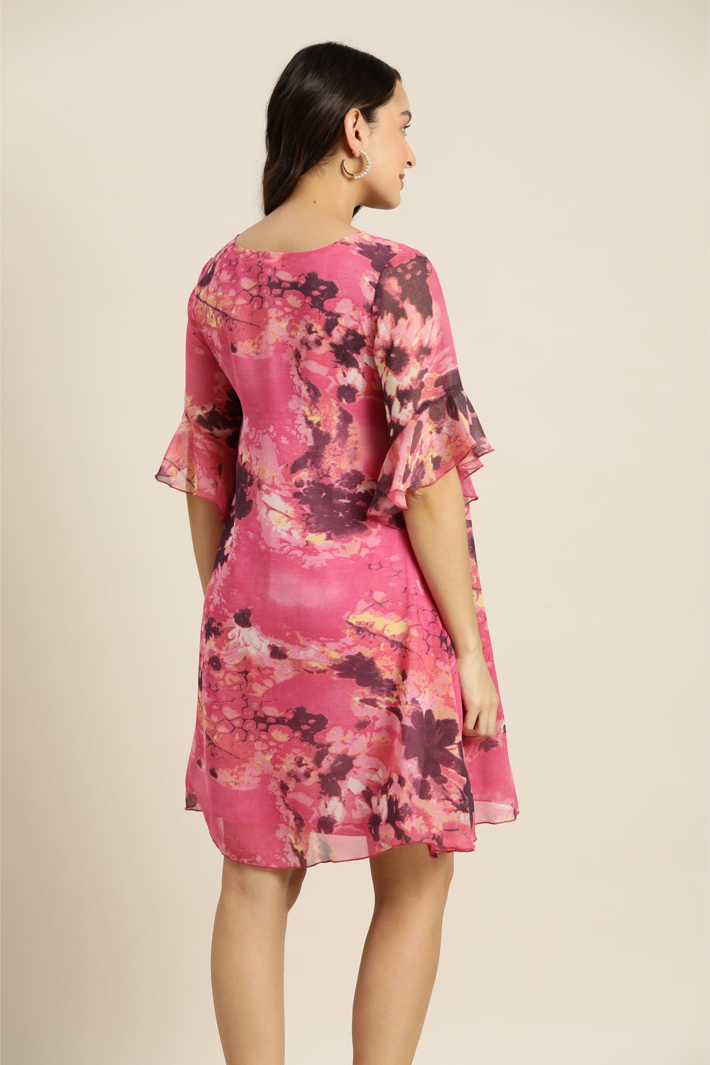 Pink A-line dress