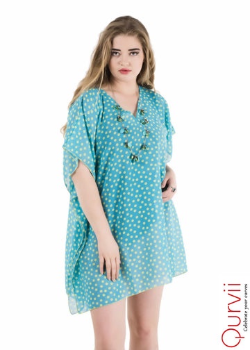 Qurvii Polka Dot Kaftan Coverup