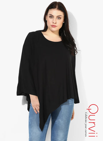 Black Jersey Poncho