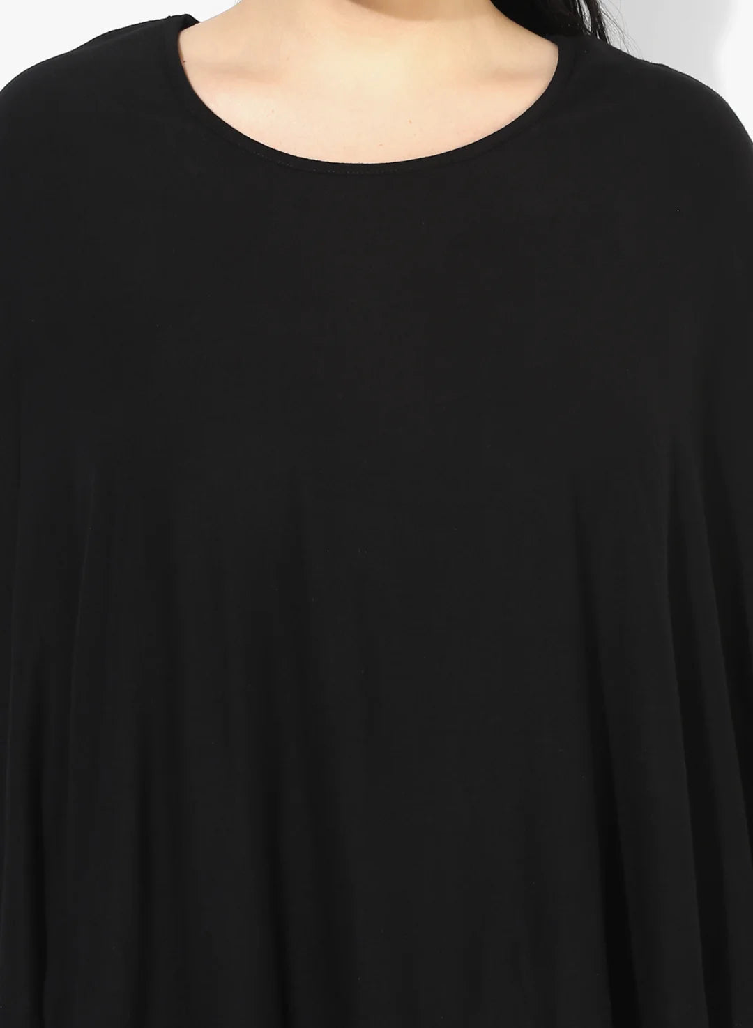 Black Jersey Poncho