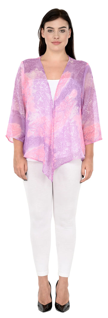 Qurvii Watercolor Front Drape Shrug