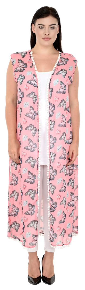 Qurvii Sleevless Butterfly Duster