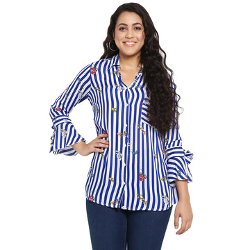 Qurvii Women's Striped Shirt