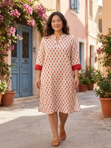Paisley print cotton dress