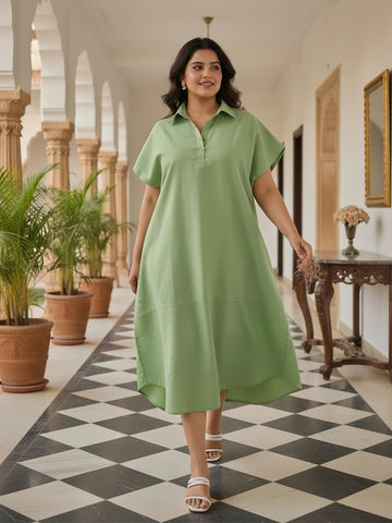 Mint green oversize dress
