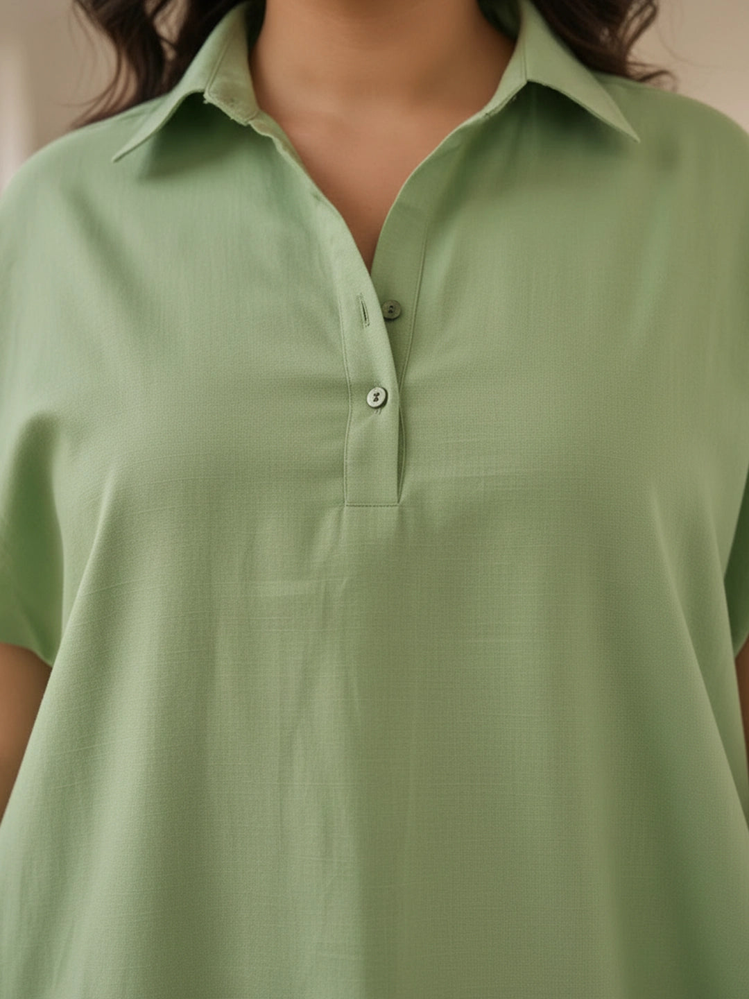 Mint green oversize dress
