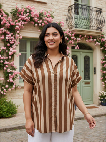 Brown stripe shirt