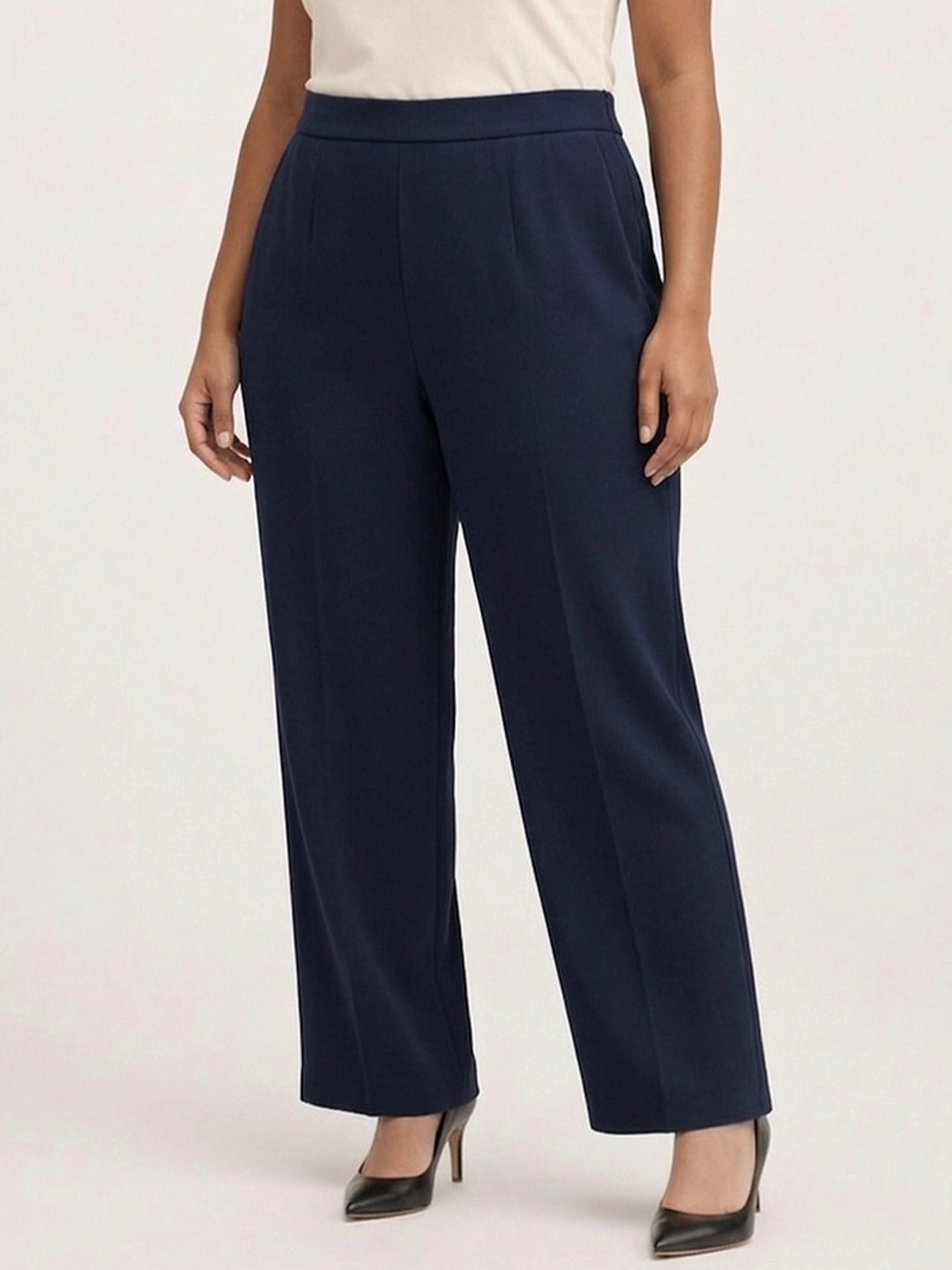Navy Lycra Formal Pant