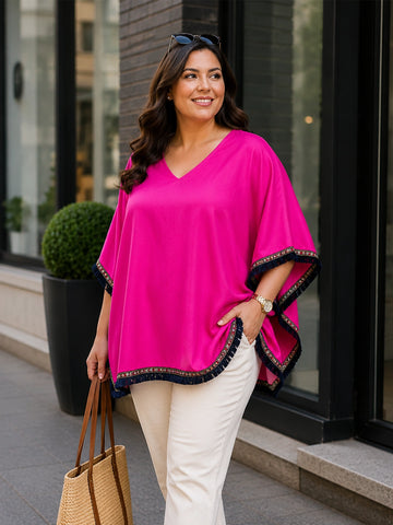 V Neck Rayon Lace embelished Kaftan