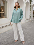 green 3 satin shirt — styled look