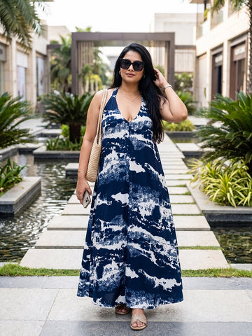Halter neck maxi dress
