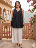 black rayon top — styled look