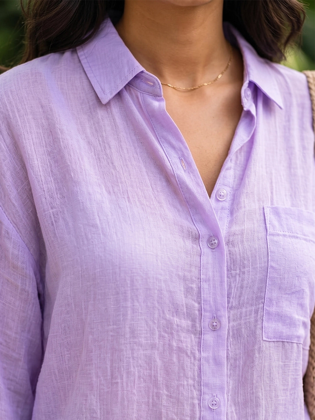 Lavender cotton oversize shirt