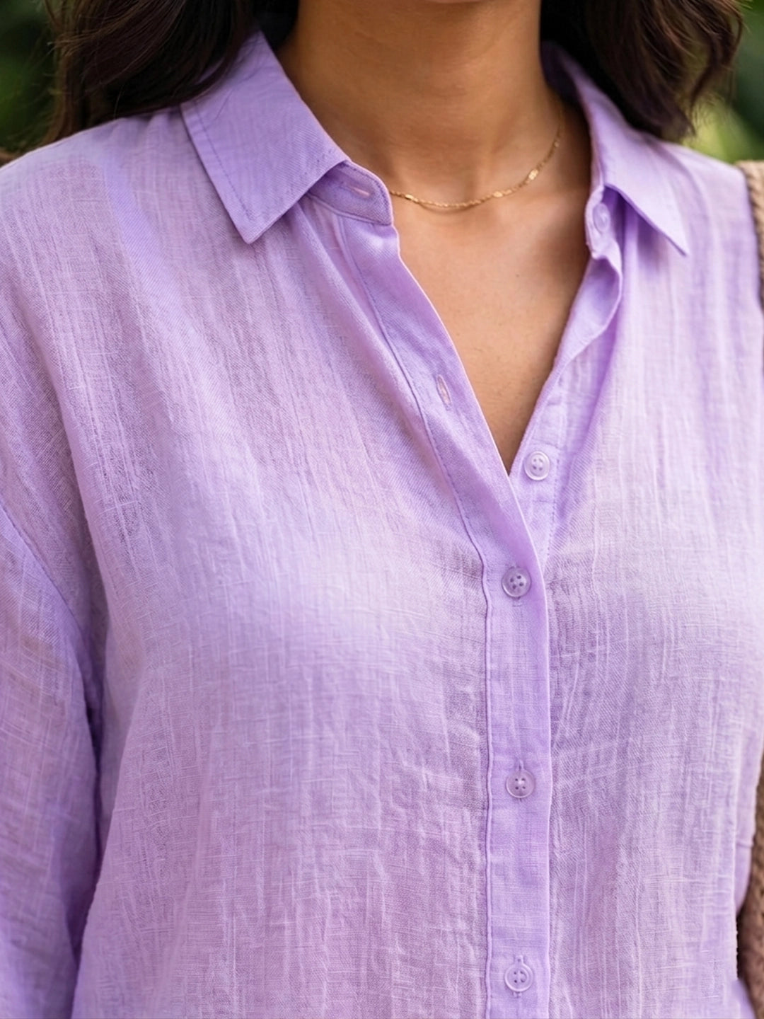 Lavender cotton oversize shirt