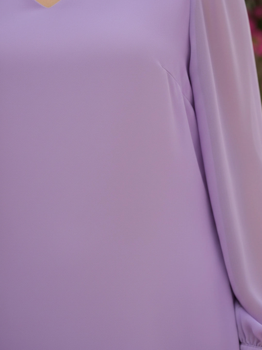 Lilac A-Line Georgette Dress