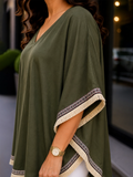 olive 3 rayon kaftan — back view
