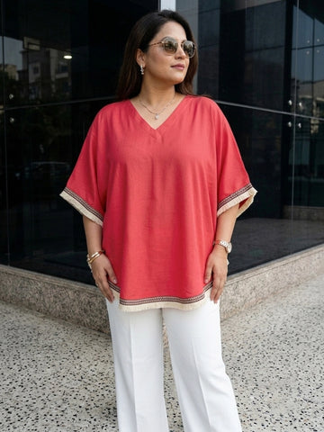 fuchsia 3 rayon kaftan for women in sizes XXS to 5XL
