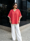 fuchsia 3 rayon kaftan — styled look