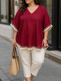 maroon 3 rayon kaftan — side view