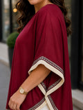 maroon 3 rayon kaftan — back view