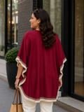 maroon 3 rayon kaftan — close-up detail