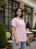 pink 3 cotton shirt — back view
