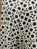 black; white 3 crepe top — side view
