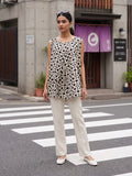 black; white 3 crepe top — styled look