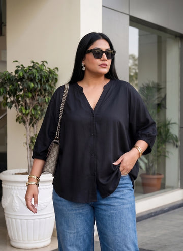 Black Batwing sleeves shirt