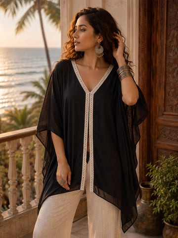 Black mul cotten kaftan