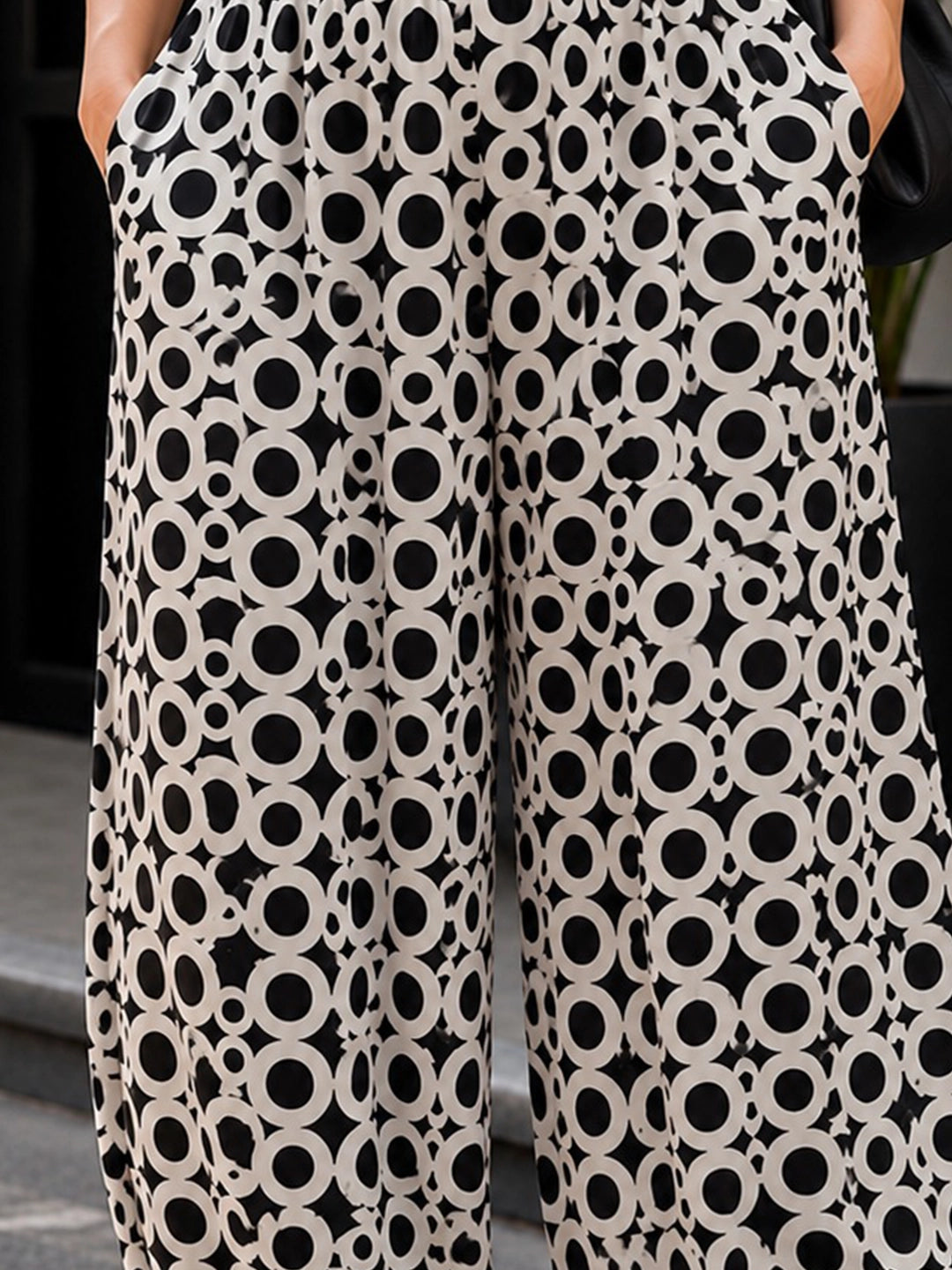 Geometrical print harem pants