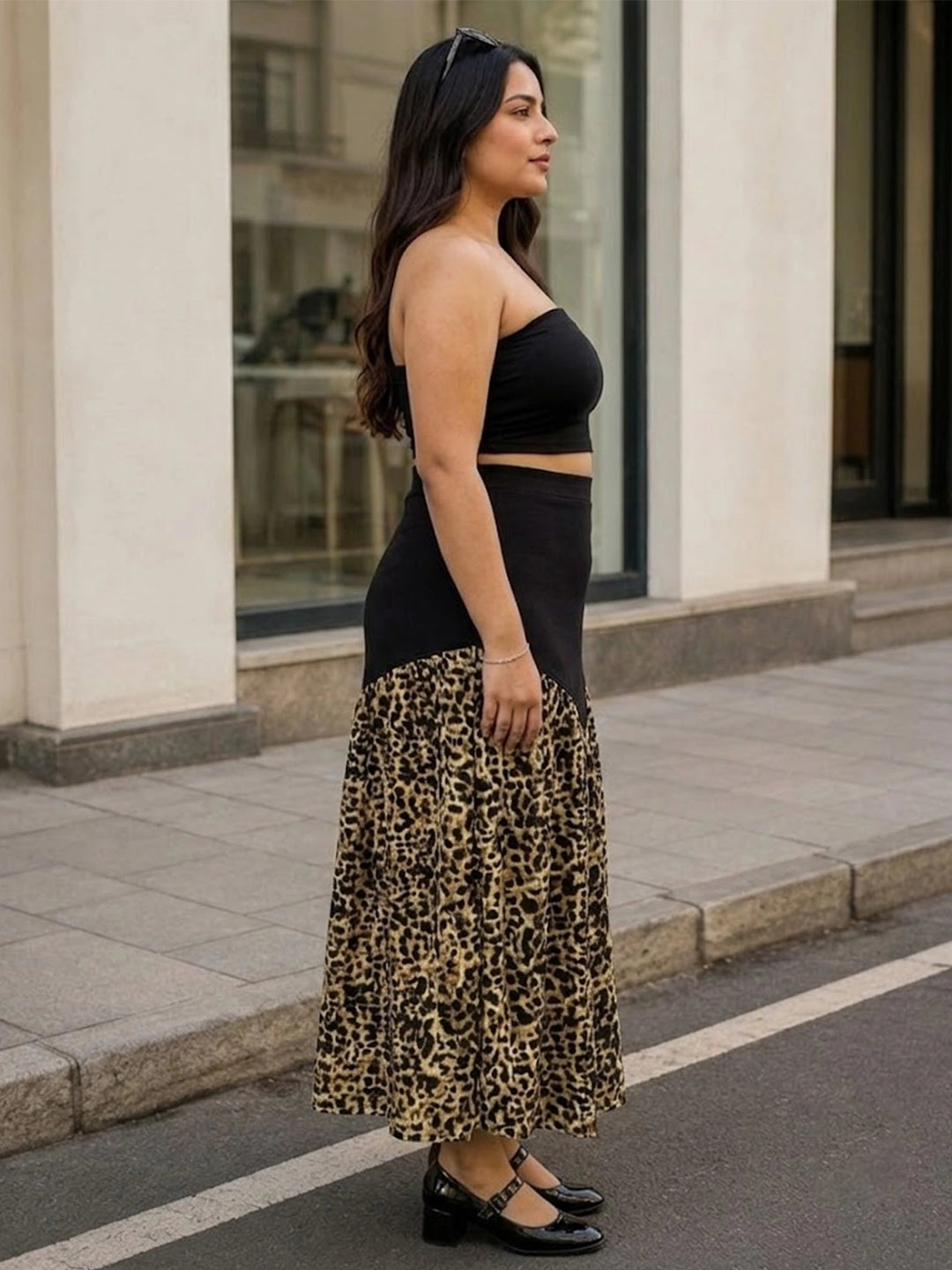 black valentino skirt — back view