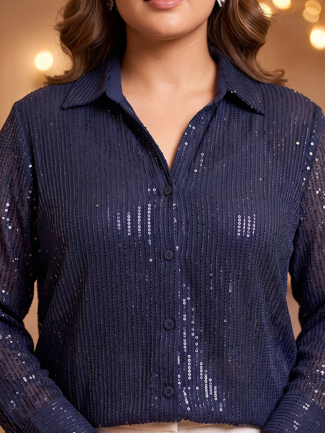 Navy Sequence shirt